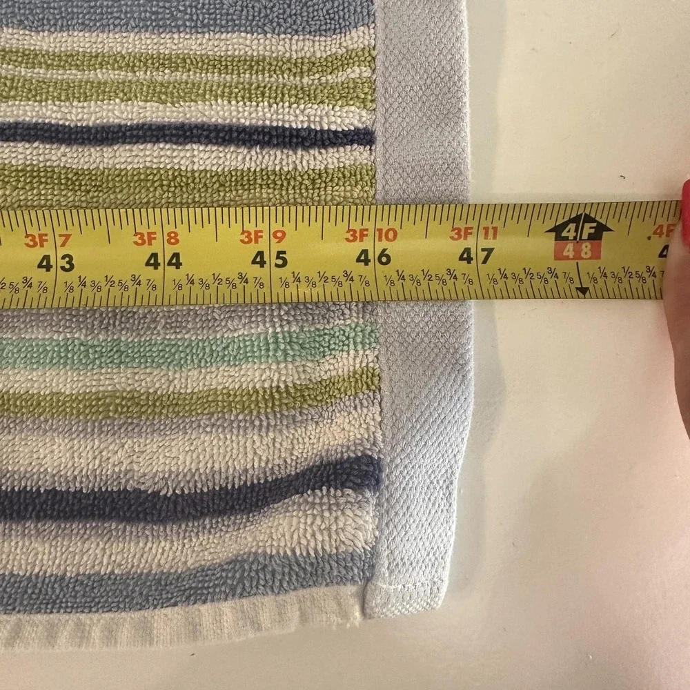 VTG Pottery Barn Kids Striped Hooded Poncho Towel Multicolor Cotton Bath 24x47